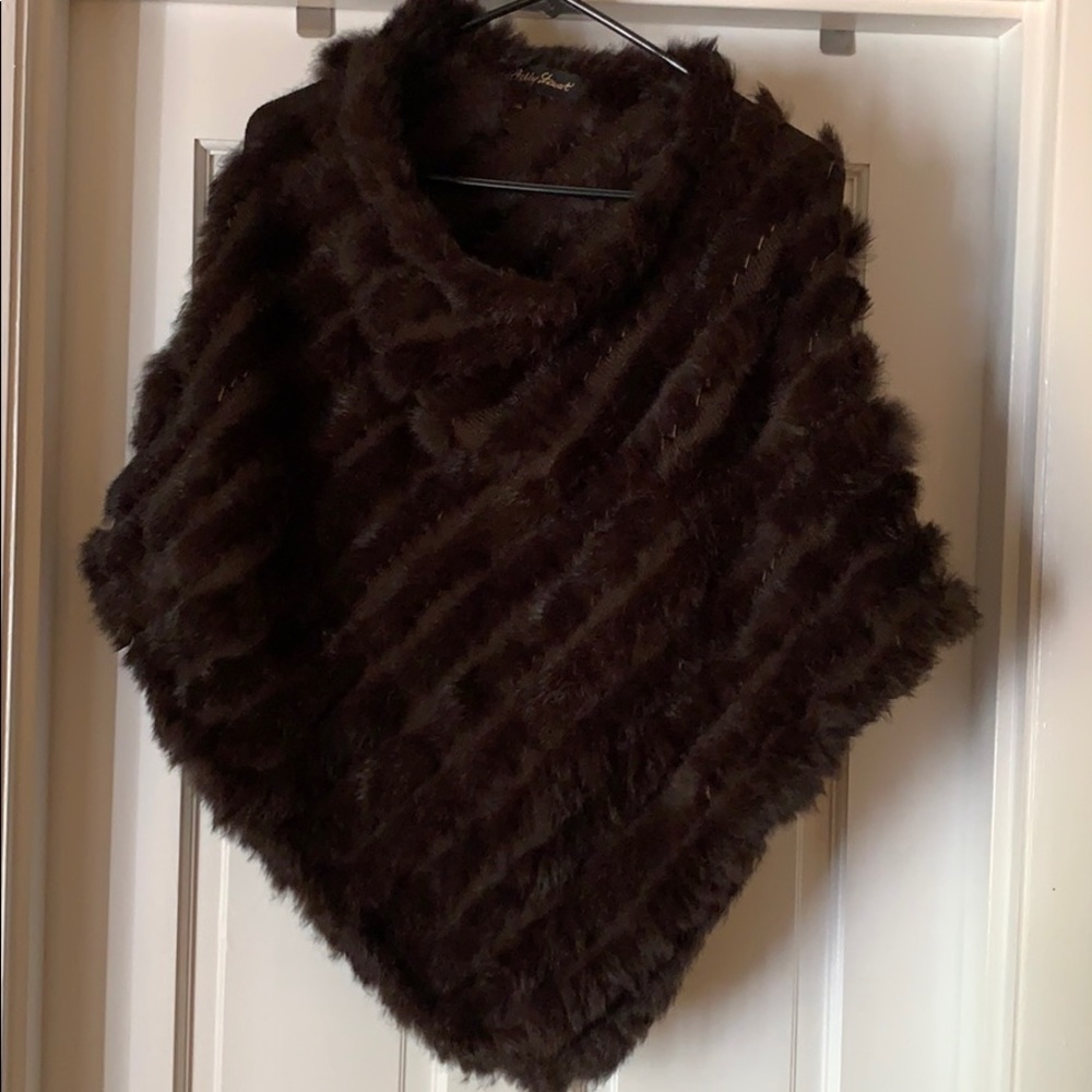 Ashley Stewart fur poncho